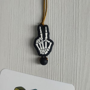 DeadPeace - Silicone necklace - Fidget necklace - Fiddle necklace - Stim necklace - Sensory Jewellery - Halloween necklace