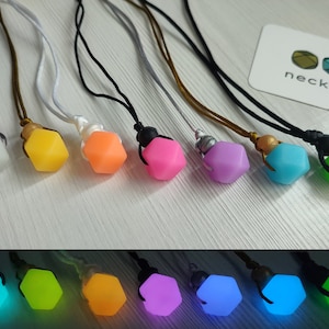 Hex Lumingle - Glow in the Dark necklace - Silicone necklace - Fidget necklace - Fiddle necklace - Stim necklace - Sensory Jewellery