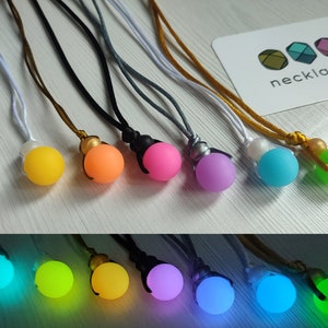 Round Lumingle - Glow in the Dark necklace - Silicone necklace - Fidget necklace - Fiddle necklace - Stim necklace - Sensory Jewellery