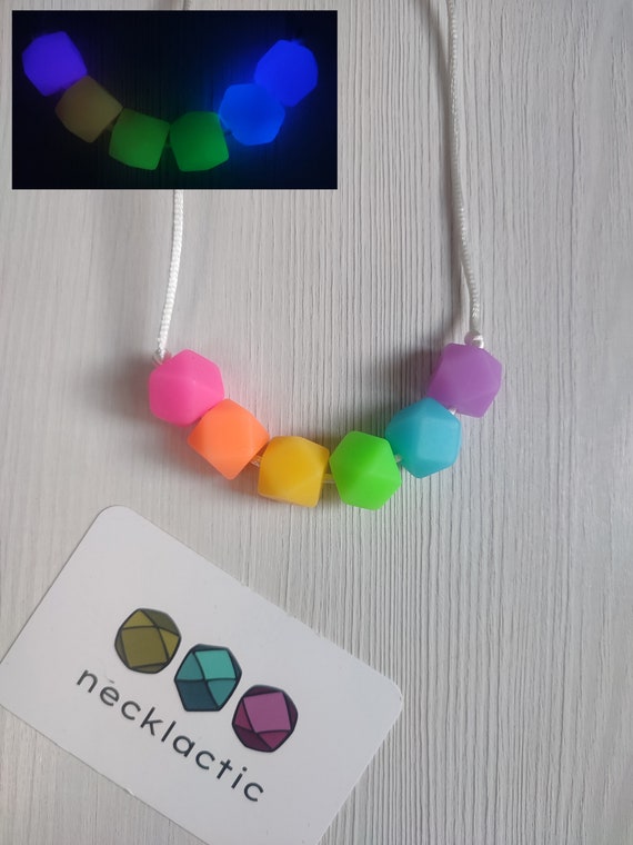 Rainbow Pride-Glow - Glow in the Dark - Breastfeeding necklace - Nursing...
