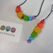 Rainbow Pride-Dulum - Breastfeeding necklace - Nursing necklace - Silicone necklace - Fidget necklace - Fiddle necklace -Sensory jewellery 