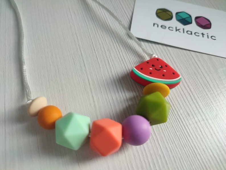 Fruit Salad - Breastfeeding necklace - Nursing necklace - Silicone necklace - Fidget necklace - Fiddle necklace - Sensory jewellery 