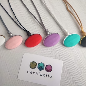 Bright Geo Cameo - Silicone necklace - Fidget necklace - Fiddle necklace - Stim necklace - Sensory Jewellery