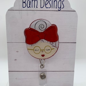 Mrs. Claus Badge Reel; Christmas; Christmas badge; acrylic badge reel; nurse badge; ID holder