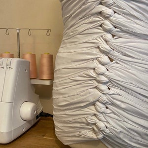 CUSTOM XL Bengkung Belly Bind in White - (extra long) 18 meters