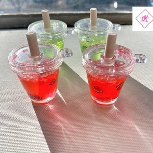 Aguas Frescas Keychains, keychains, Mexican keychains, Mexican keychains, keychains, fresh water, polymer clay
