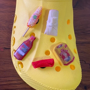 Mexican shoe charms, Mexican food charm, Tamal charm, elote charm, Mexican snack, Charms, shoe charms, Mexican candies charm, Doritos charm,