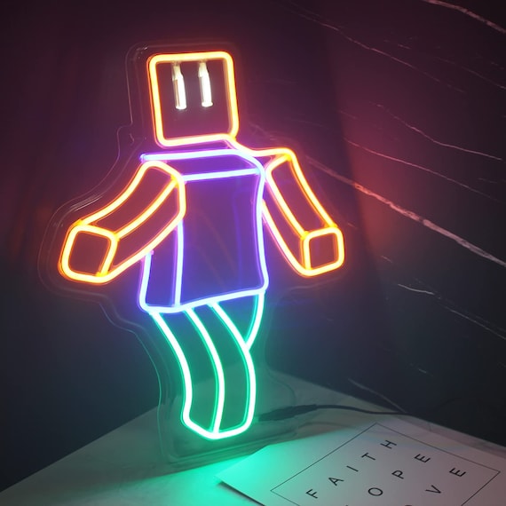 Roblox Gaming LED Sign Video Game Art Game Room Décor 