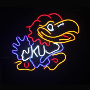 Jayhawk Neon Sign For March Madness Wall Decoration, Room Decoration, Bar Decoration, Dorm Decoration