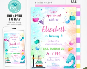 Science Invitation - Etsy