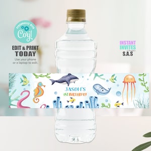 Sous les étiquettes d’eau de mer, sous les étiquettes de mer, sous les étiquettes de bouteilles d’eau de mer, UnderSea701