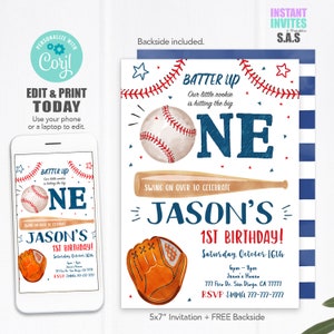 Printable New York Mets Birthday Invitation Instant Download