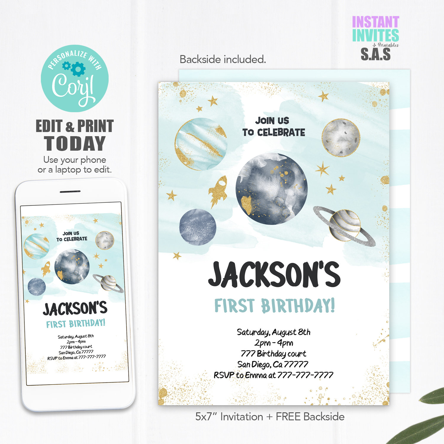 Outer Space Invitation Outer Space Invites Instant Download - Etsy UK