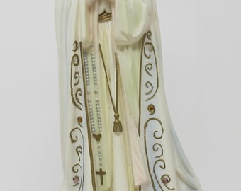 Our Lady of Fatima Virgin Mary 12" Statue With Gold Crown