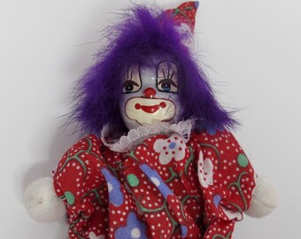 mardi gras clown doll