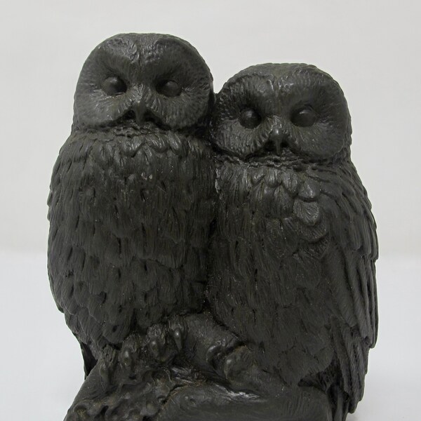 Tom Mackie Heredities Cold-Cast Bronze Resin Pair of Owls Figurine
