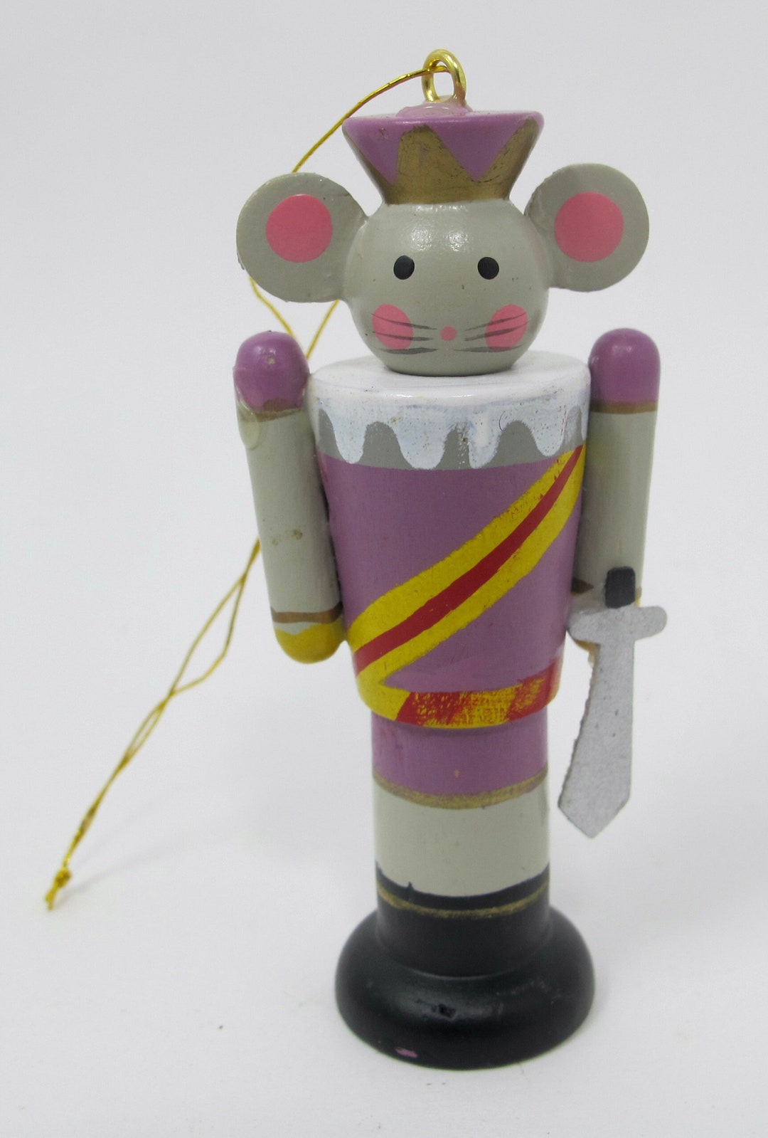 Nutcracker Mouse King Wooden Christmas Tree Ornament Etsy