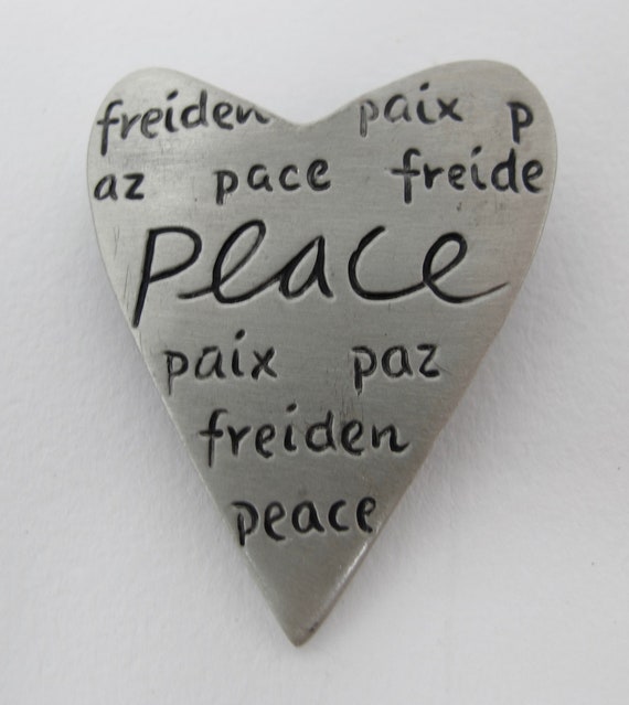 Sandra Magsamen by Department 58 Pewter Peace Hear