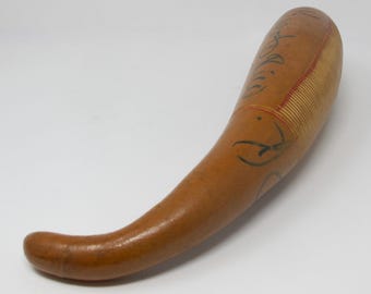 Vintage Puerto Rico Guiro Gourd Handmade Percussion Instrument