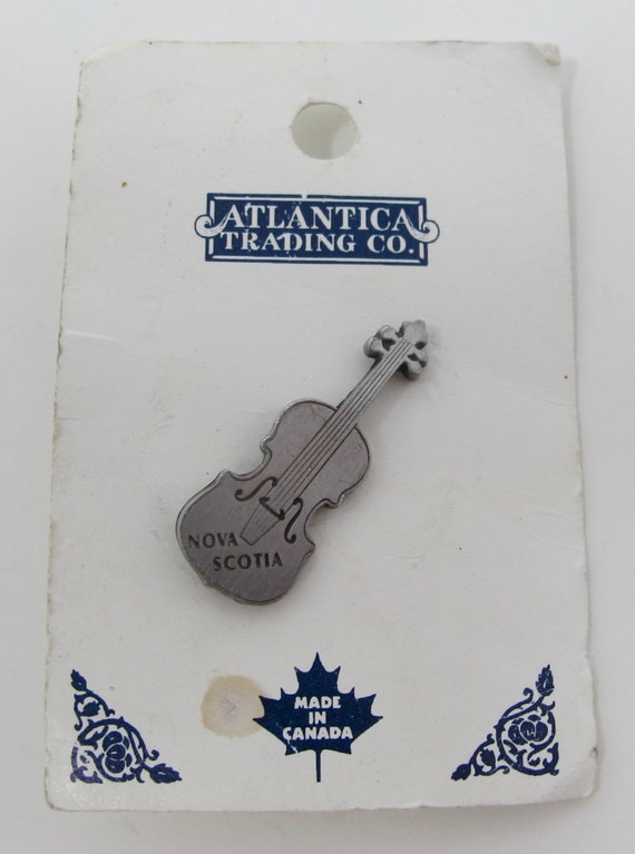 Nova Scotia Pewter Fiddle Lapel Pin on Original Display Card Etsy