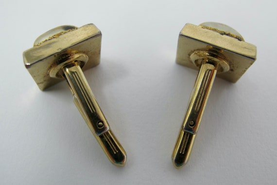 1960s Black & Gold Confetti Lucite Cufflinks - image 6