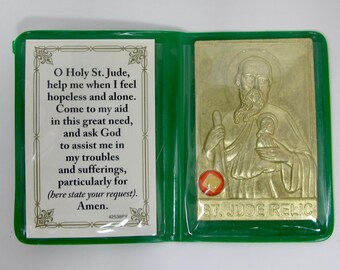 St. Jude Relic & Prayer Card in Vinyl Pouch - Patron Saint of Impossible Causes
