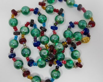 BR804 Jewel Tones Eclipse Crystal & Glass Beads Bracelet Artisan Magnetic Clasp 