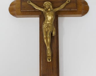 1960s Catholic Sick Call Last Rites Visitation Crucifix