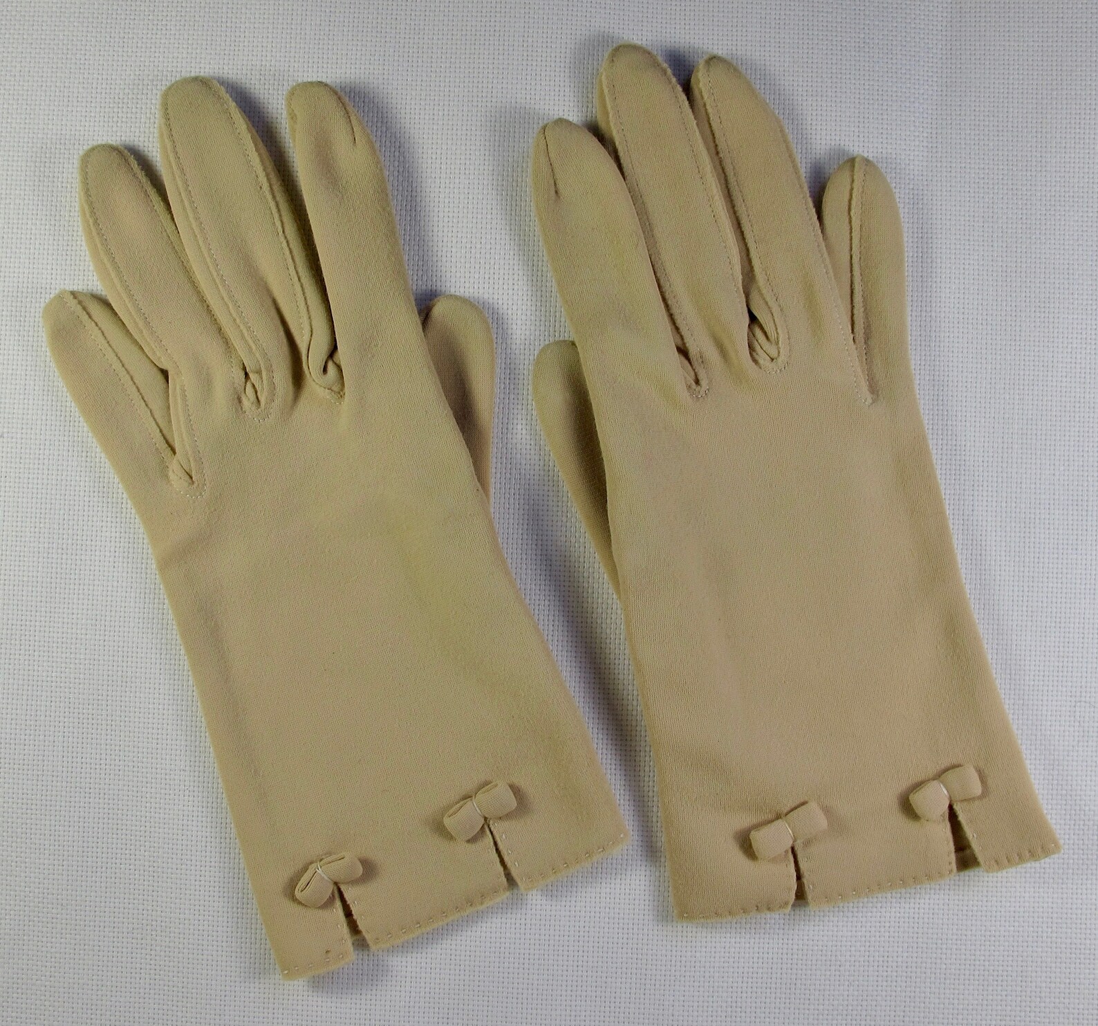 1950s Ladies' Beige Cotton Dress Gloves Etsy