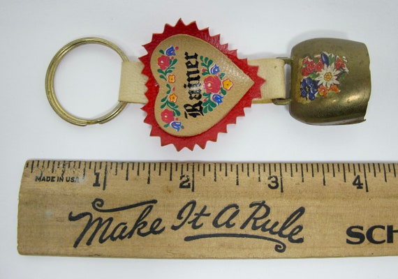 Rainer Bavaria Germany Souvenir Mini Cow Bell Key… - image 2