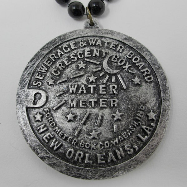 New Orleans Water Meter Cover Mardi Gras Beads