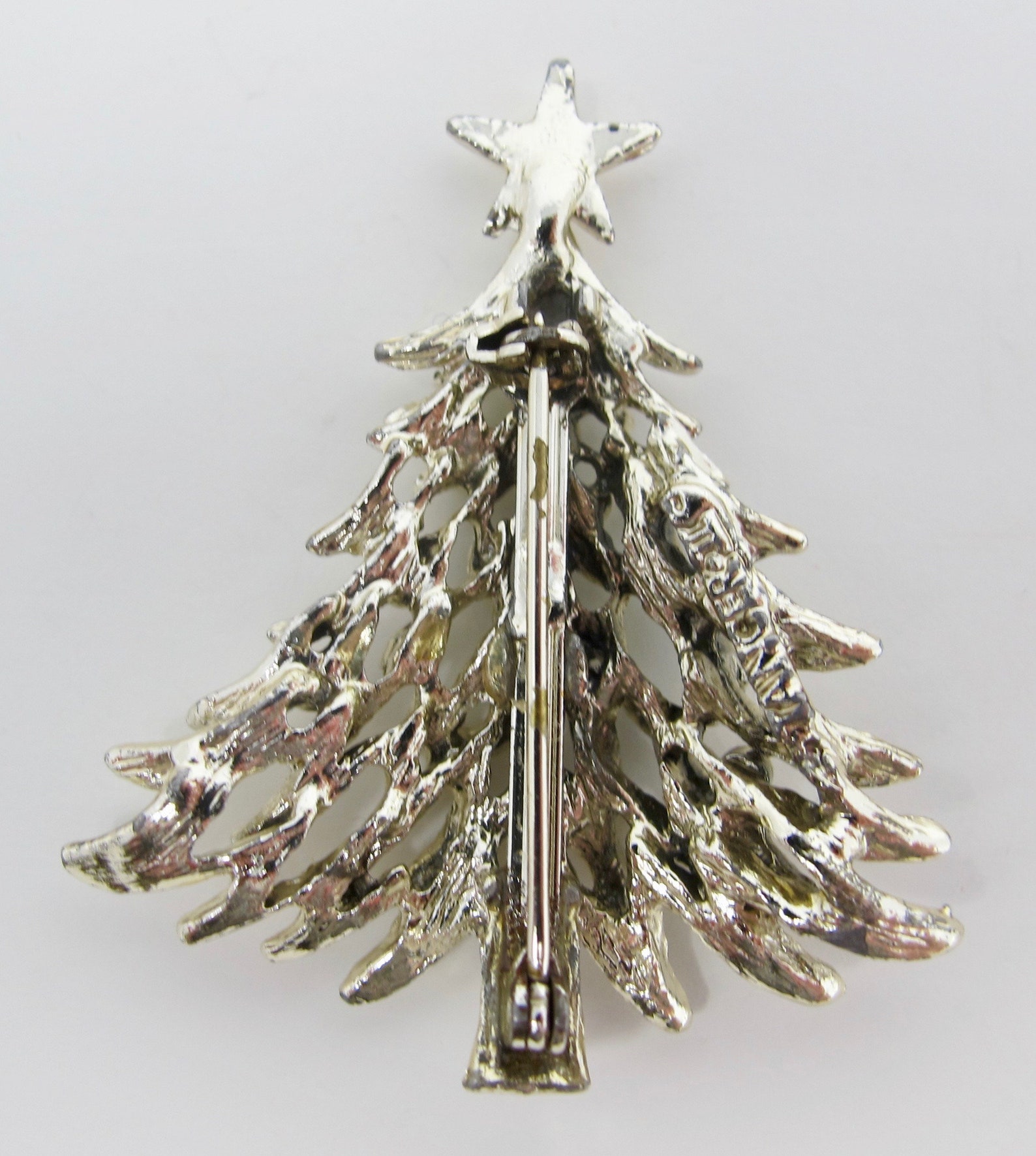 Tancer II Silver Christmas Tree Brooch | Etsy