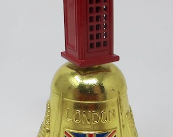 London Landmarks UK Souvenir Bell With Red Phone Booth Handle