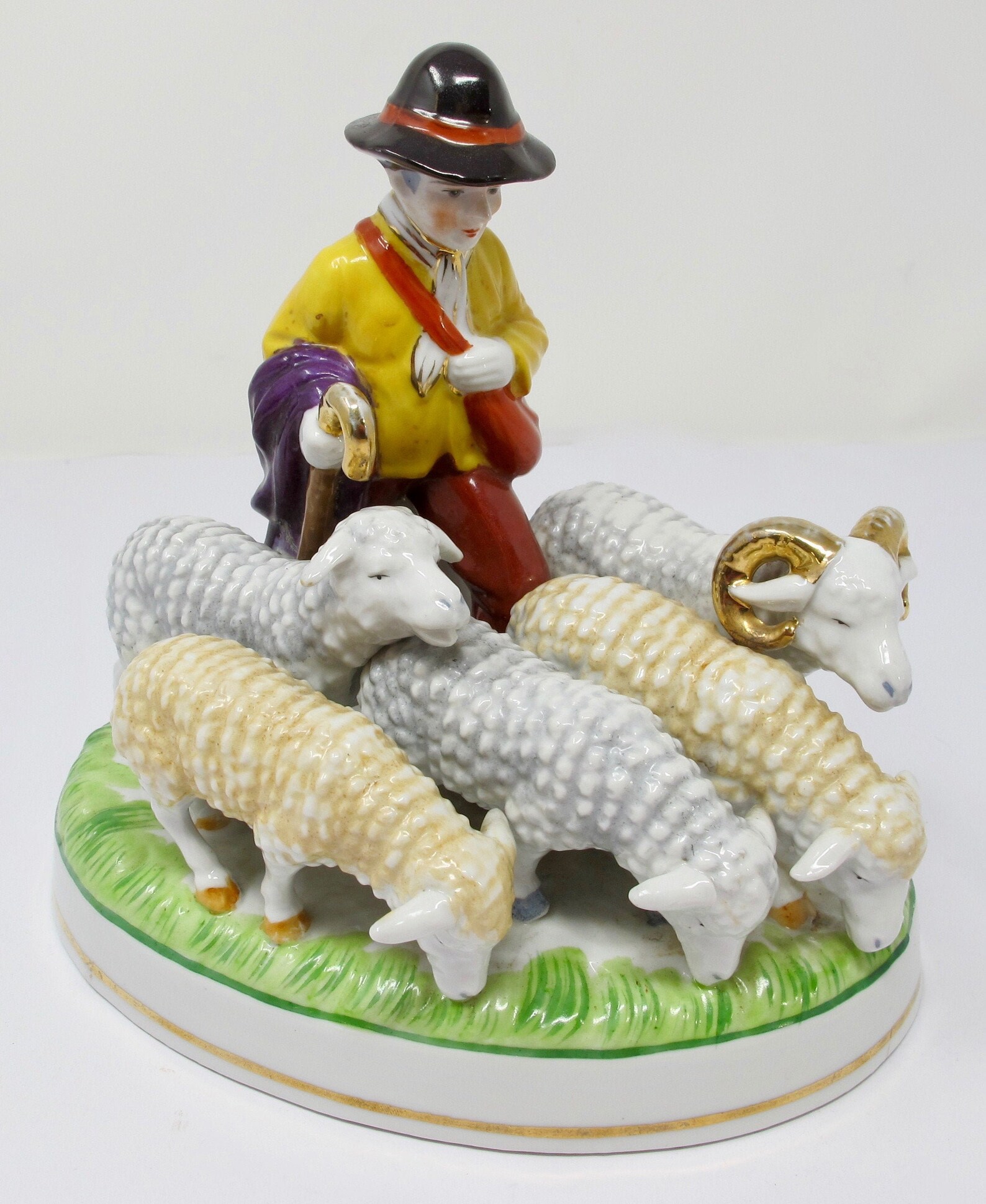 1940s Gerold Porcelain Shepherd & Sheep Figurine Etsy
