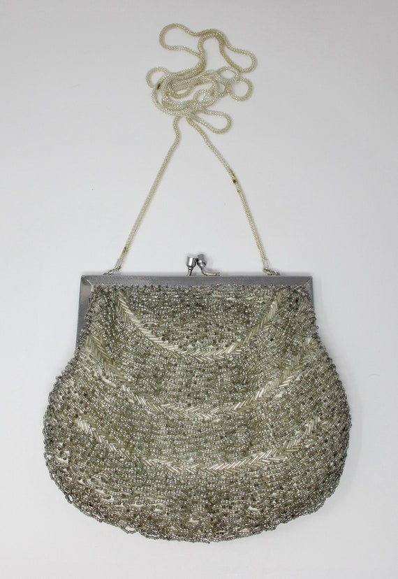 1950s Richere Bag by Walborg Silver Beaded Evening