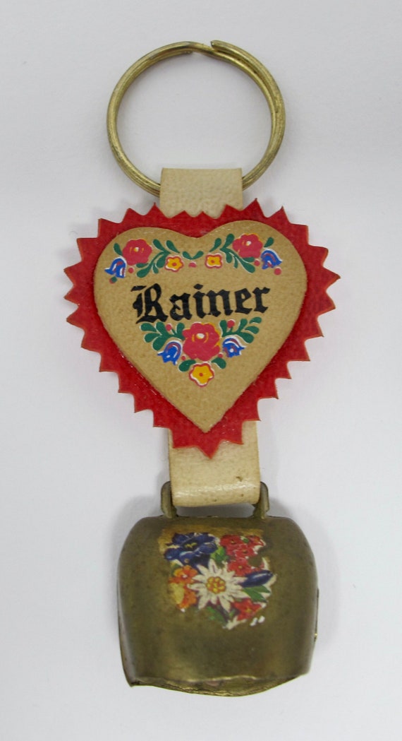 Rainer Bavaria Germany Souvenir Mini Cow Bell Key… - image 1