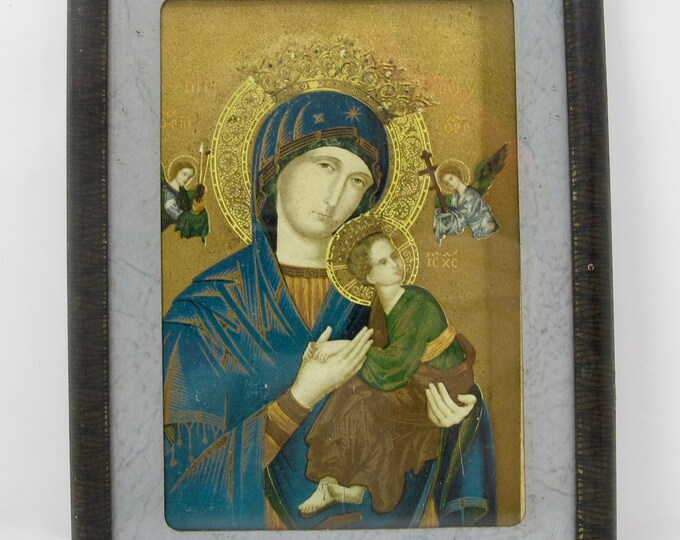 1940s Virgin Mary Our Lady of Perpetual Help Icon in Frame - Etsy