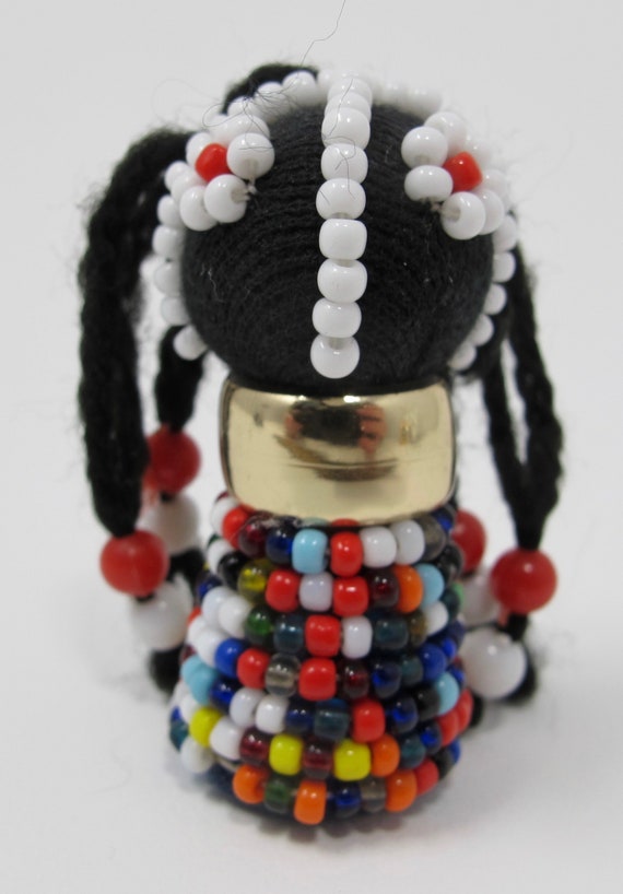 South African Ndebele Sangoma Doll With Red Hair Beads Etsy