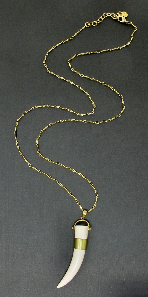 Stella & Dot Corno Lucky Horn Pendant Necklace - image 2