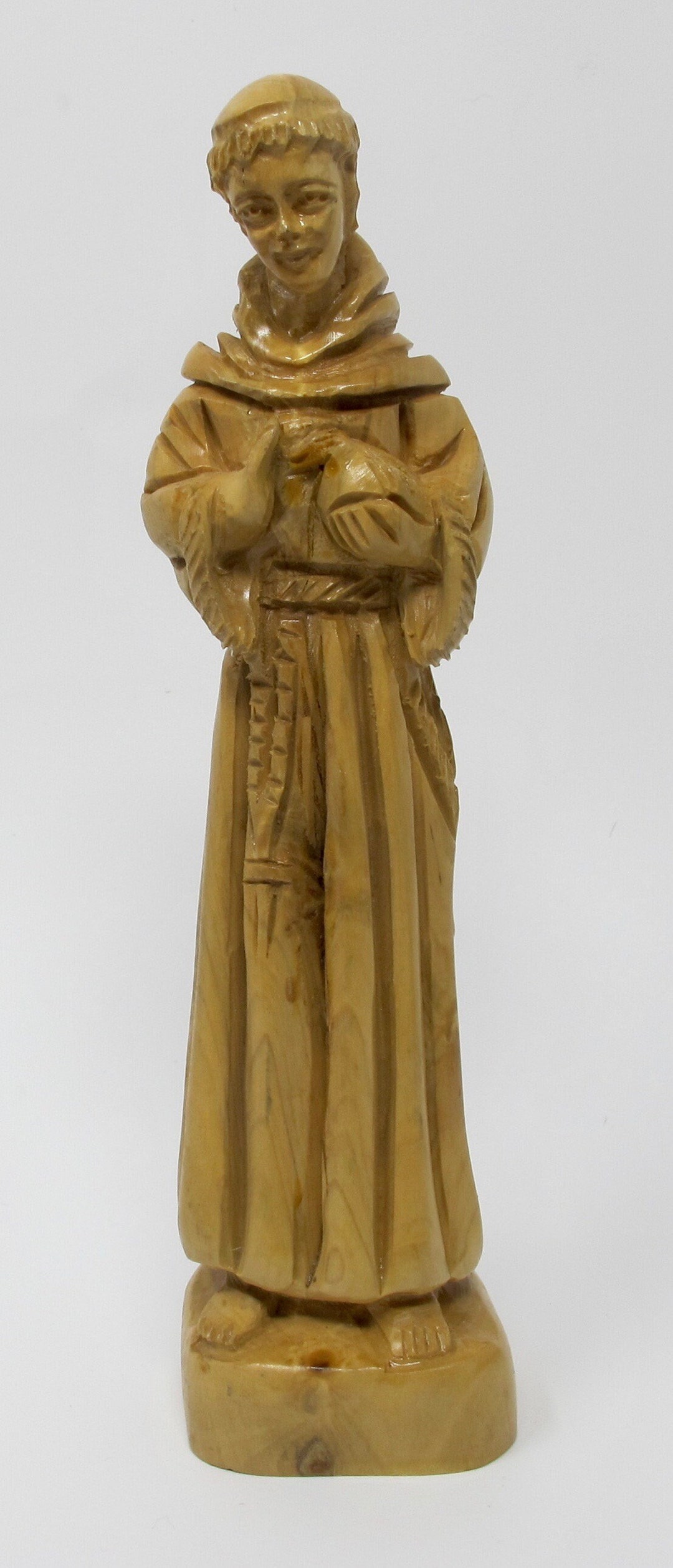 8.5 Handcarved Wooden St. Francis of Assisi Statue Etsy