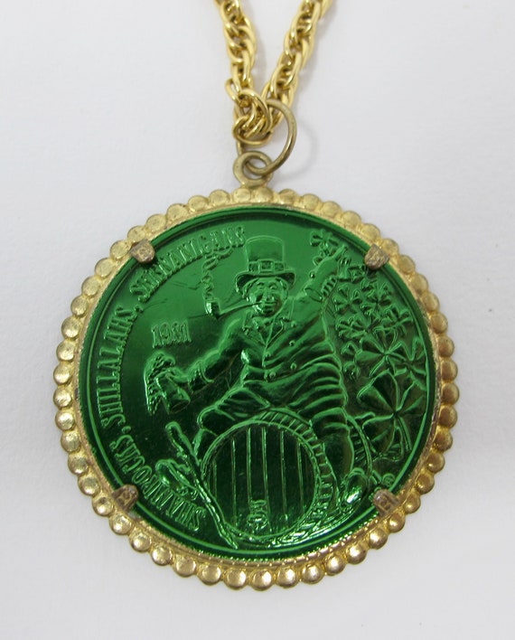 New Orleans St. Patrick's Day 1981 Doubloon Neckla