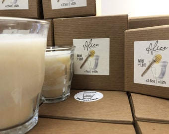 Honey and milk candle - Funky Alice Picardie