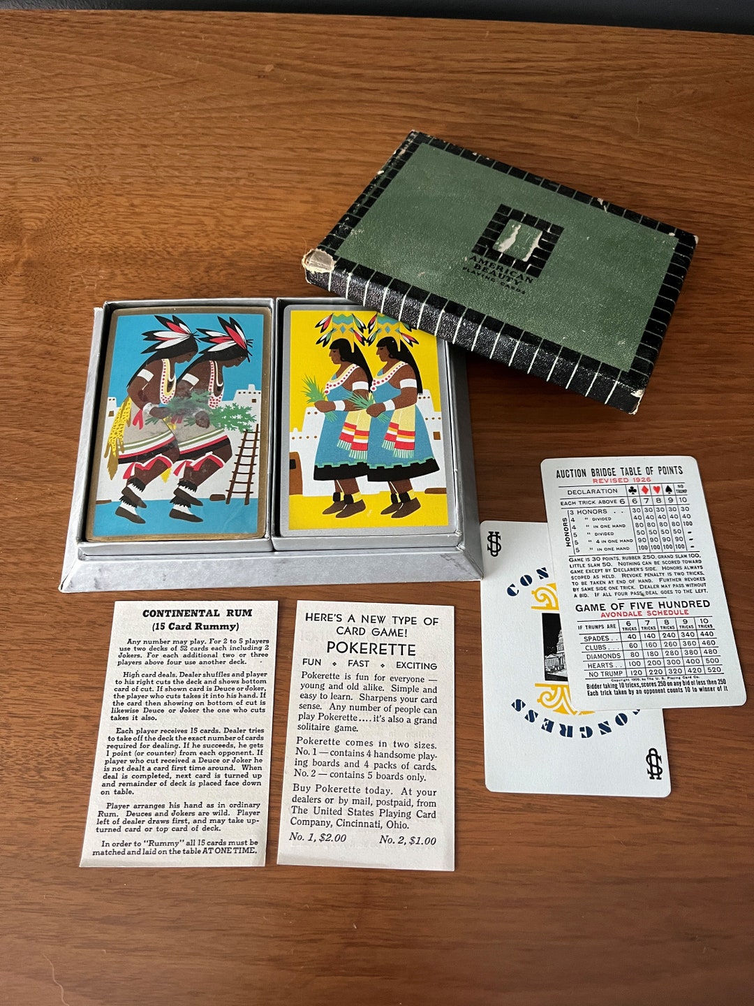 Vintage Mcm Playing Card Set Etsy