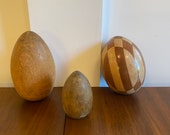 set of 3 vintage wood egg darners