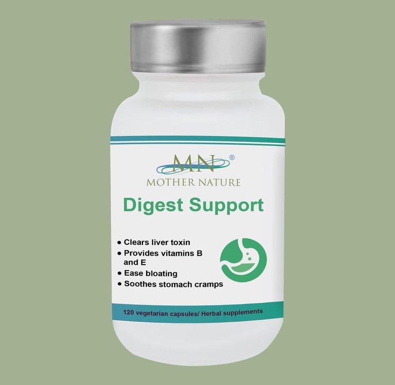 Digest Support Supplement 1000mg 120 Capsules Etsy