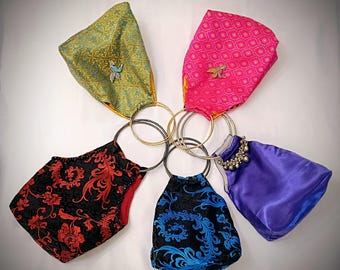 Torebka kółko, okrągła torebka, idealny wygląd na przyjęcie.