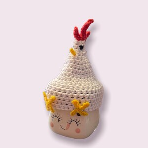 Farmhouse chicken marshmallow hat, chicken marshmallow hat, tiered tray decor, farmhouse tiered tray decor