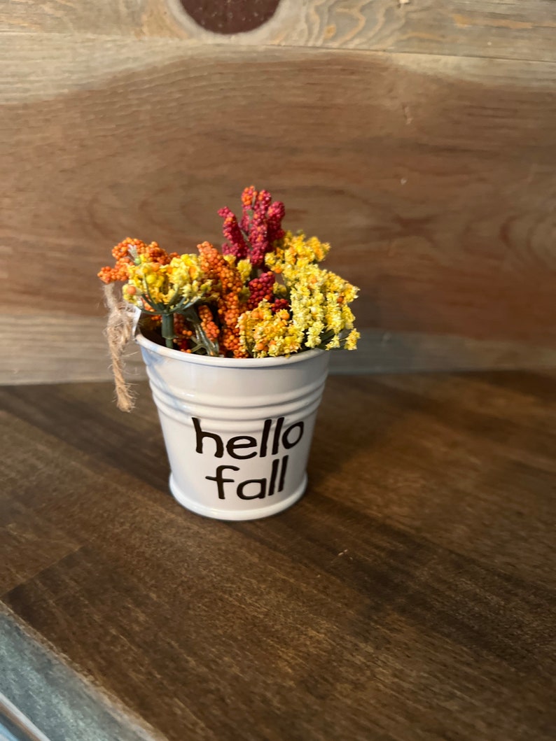 Small Fall Pails Fall Mini Pails, Fall Tiered Tray Decor - Etsy