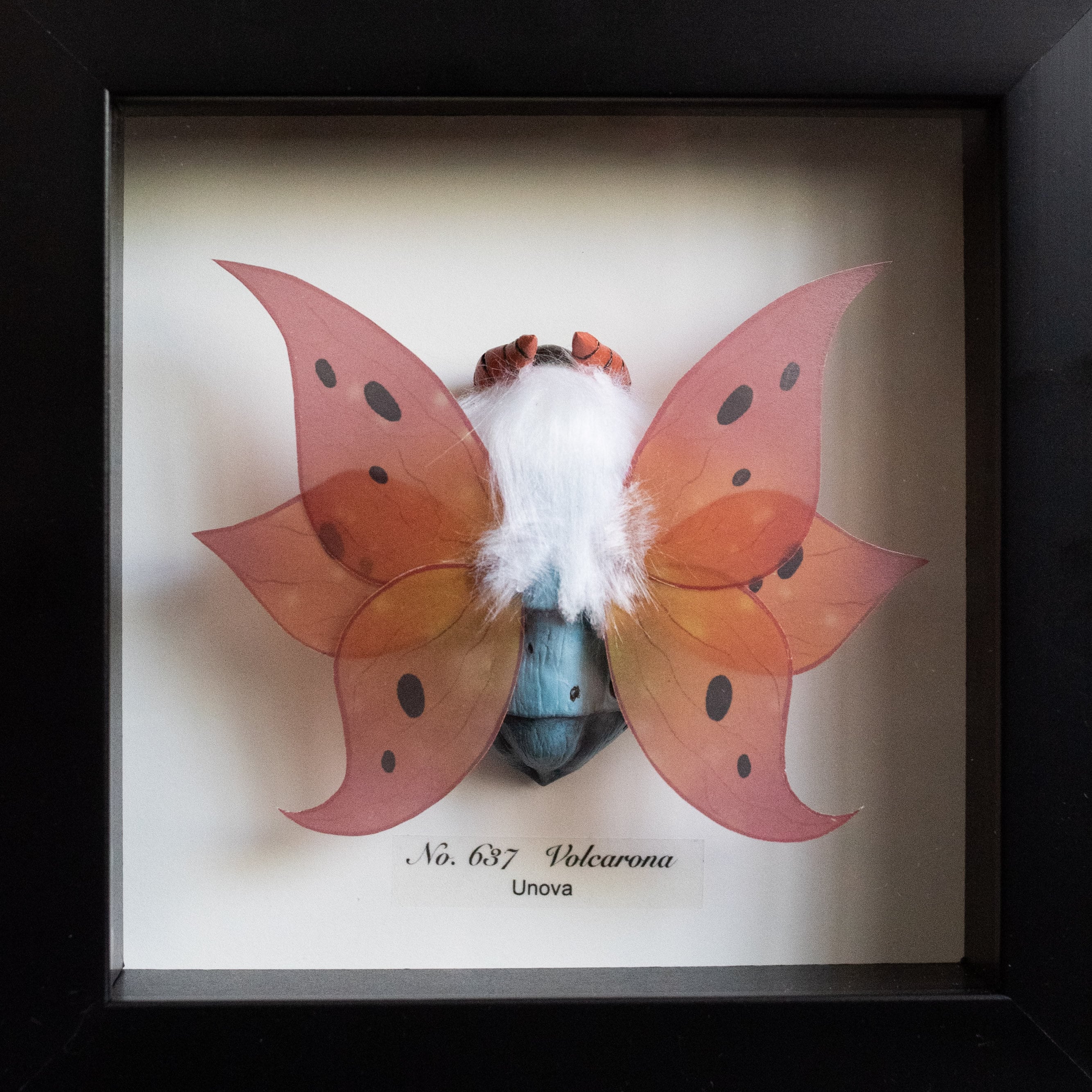 Volcarona Pokemon Taxidermy Moth Framed Wall Decor Oddities Curiositi…
