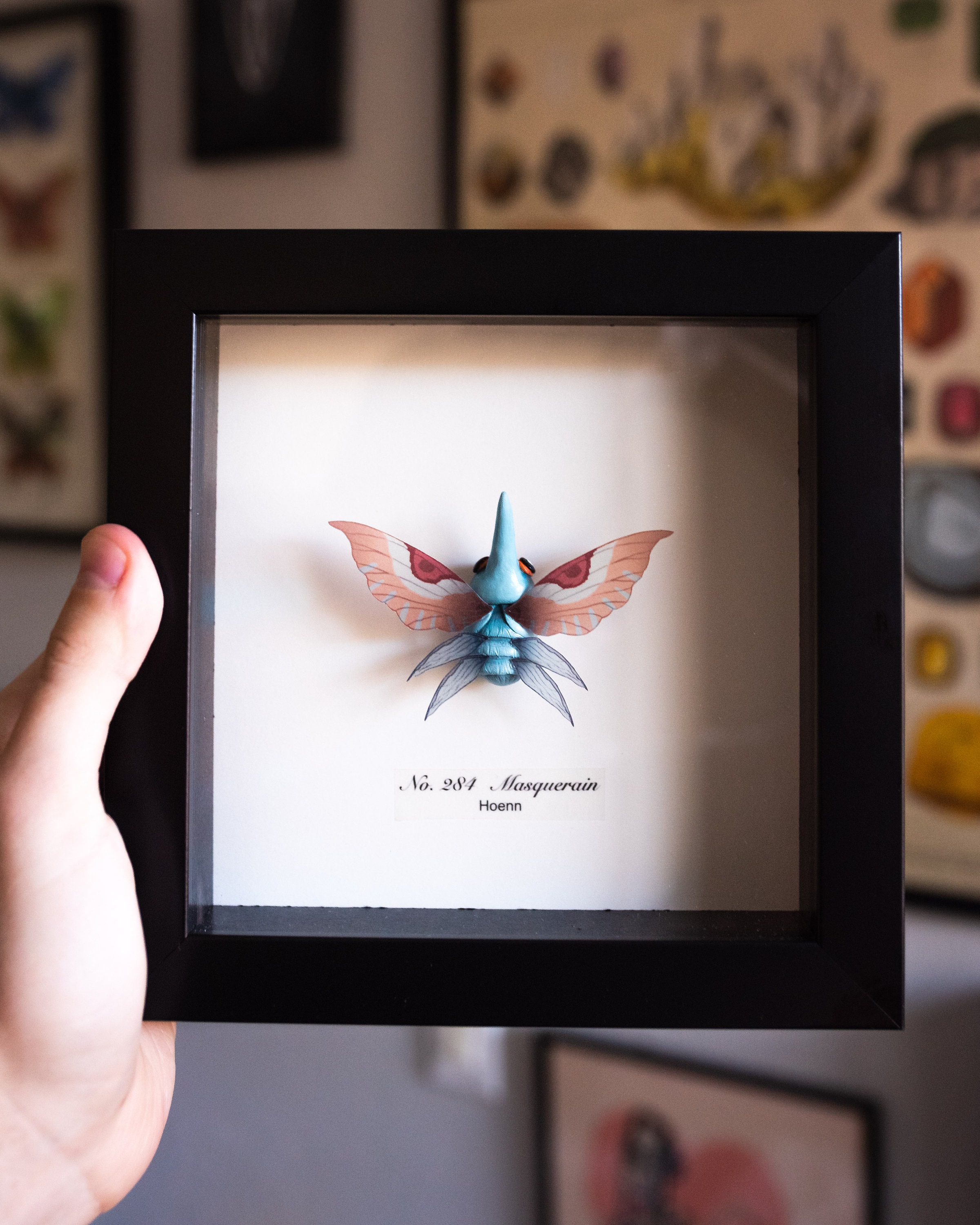 Masquerain Pokemon Taxidermy Moth Framed Wall Decor Oddities Curiosities  Display Gift - Etsy